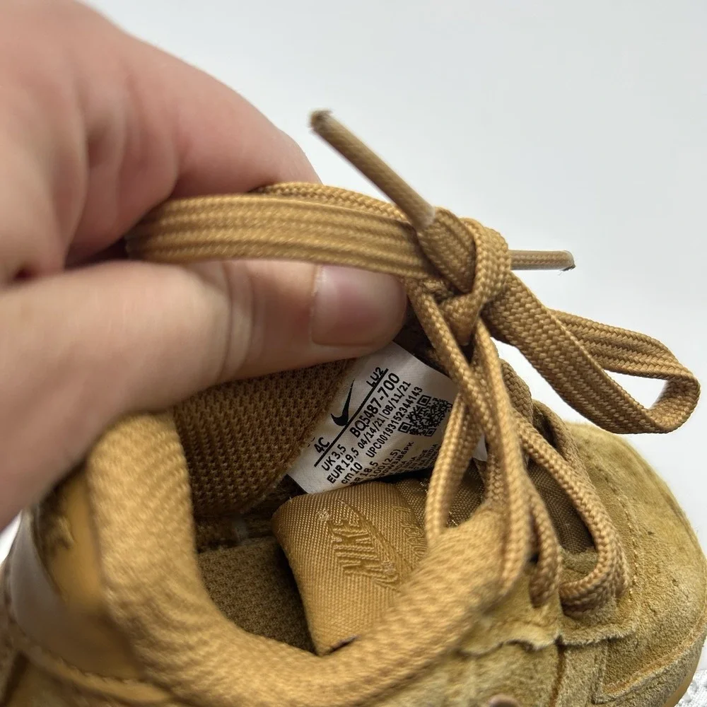 Nike Force 1 LV8 3 'Wheat' Toddler 4C Brown Suede Low Top Sneaker